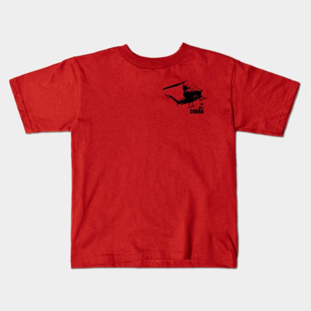 AH-1 Cobra Helicopter Gunship (Small logo) Kids T-Shirt by TCP